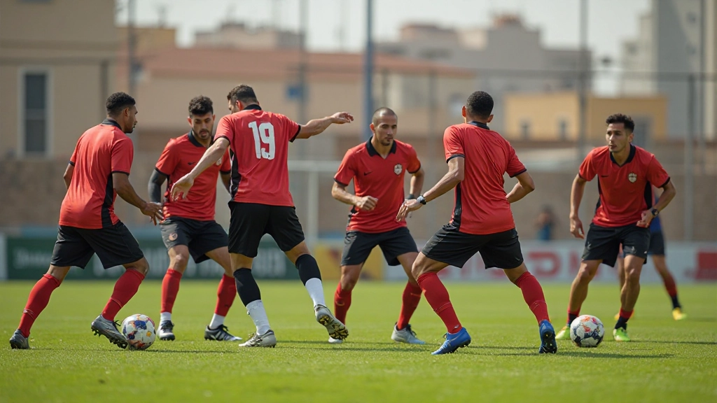 Football team executing defensive pressing formation during competitive match